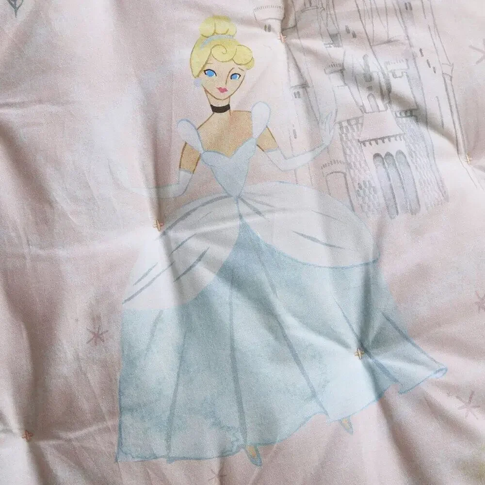 Pottery Barn Disney Princess Castles Comforter Pink Cinderella Ariel Jasmine NEW
